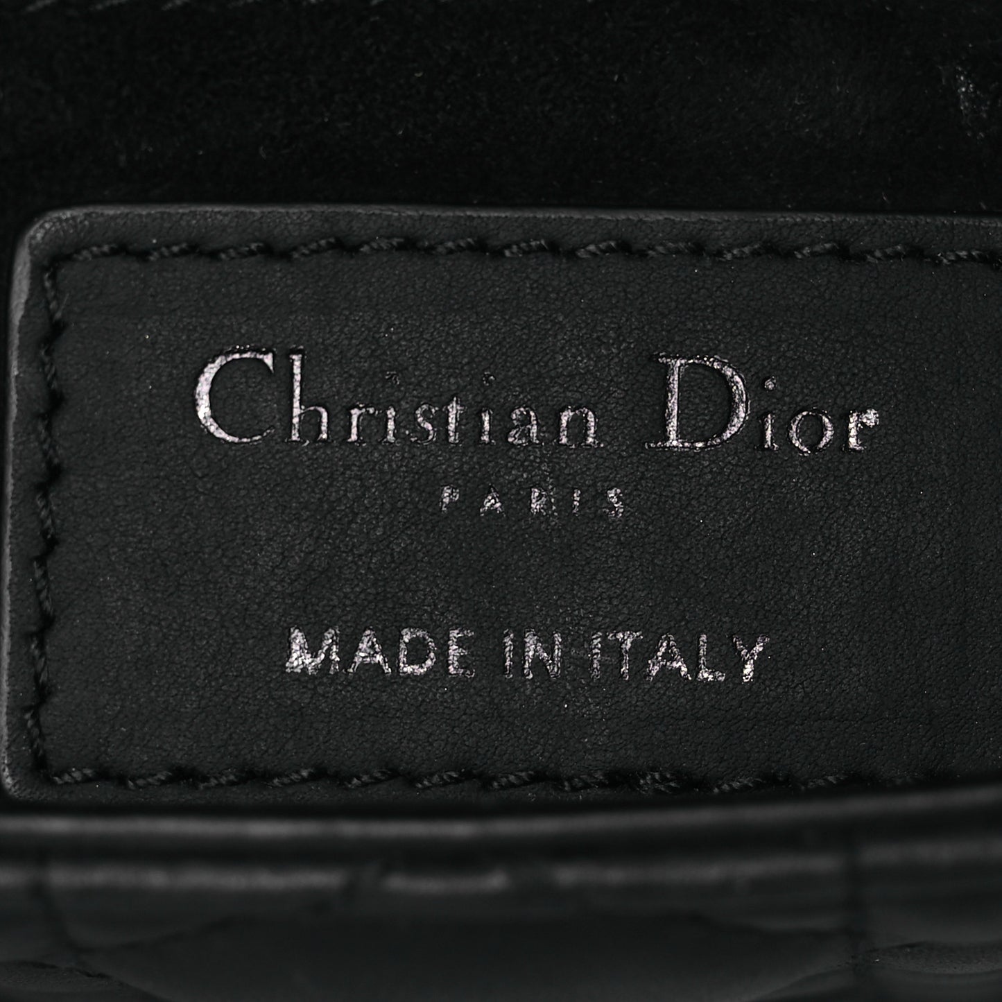 Ultra Matte Calfskin Cannage Mini Lady Dior Black