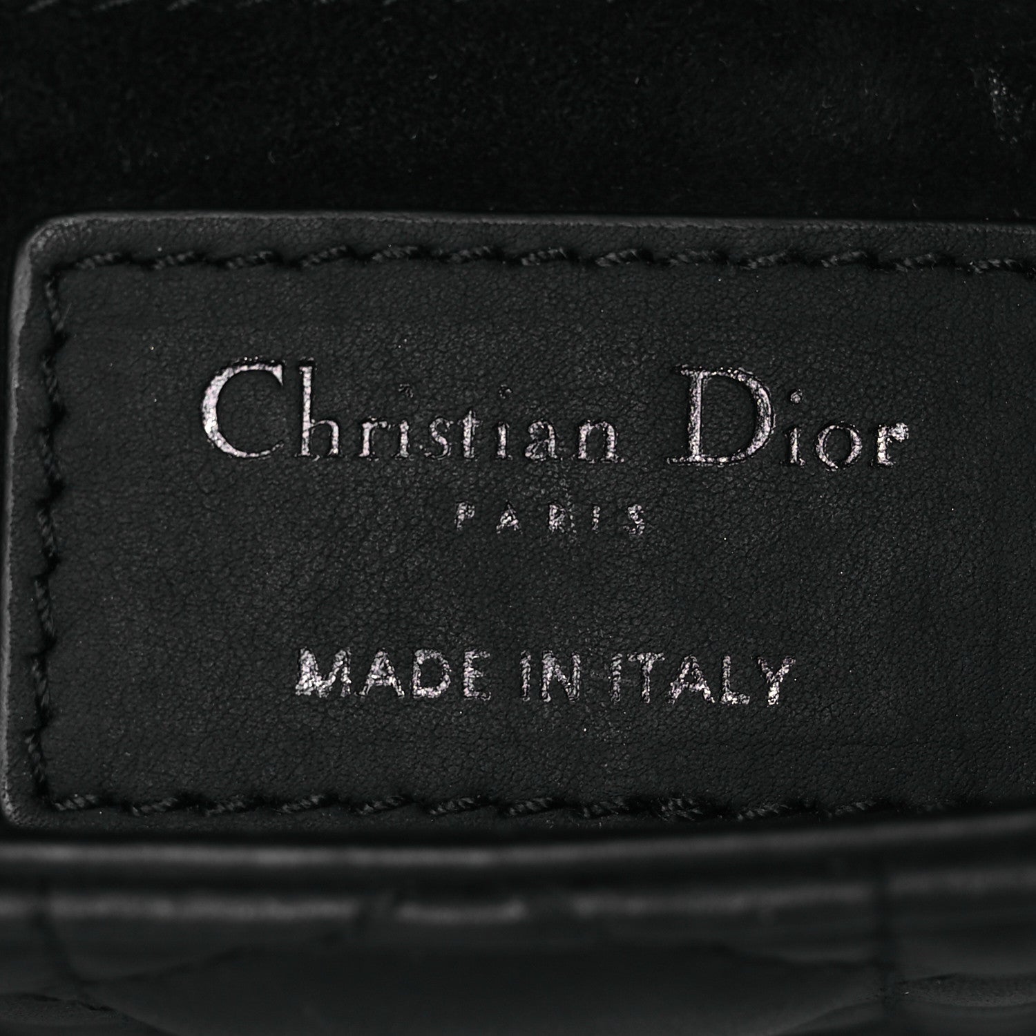 Christian Dior Ultra Matte Calfskin Cannage Mini Lady Dior Black 7 of 15