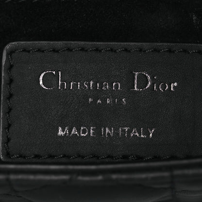 Christian Dior Ultra Matte Calfskin Cannage Mini Lady Dior Black 7 of 15