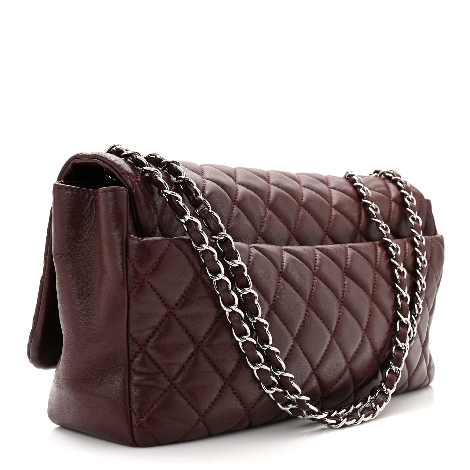 Chanel Lambskin Jumbo Coco Rain Flap Bordeaux 2 of 13