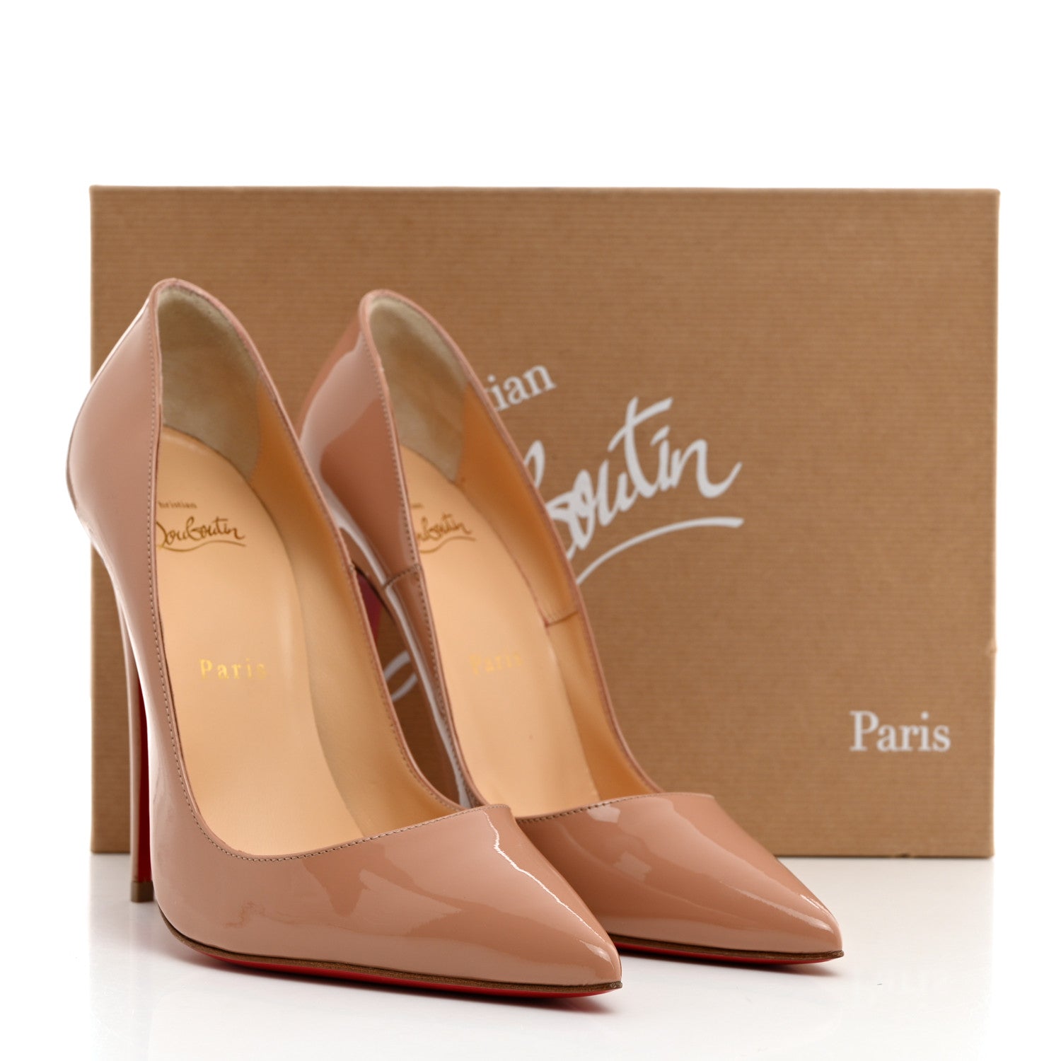 Christian Louboutin Patent So Kate 120 Pumps 38 Nude 8 of 8