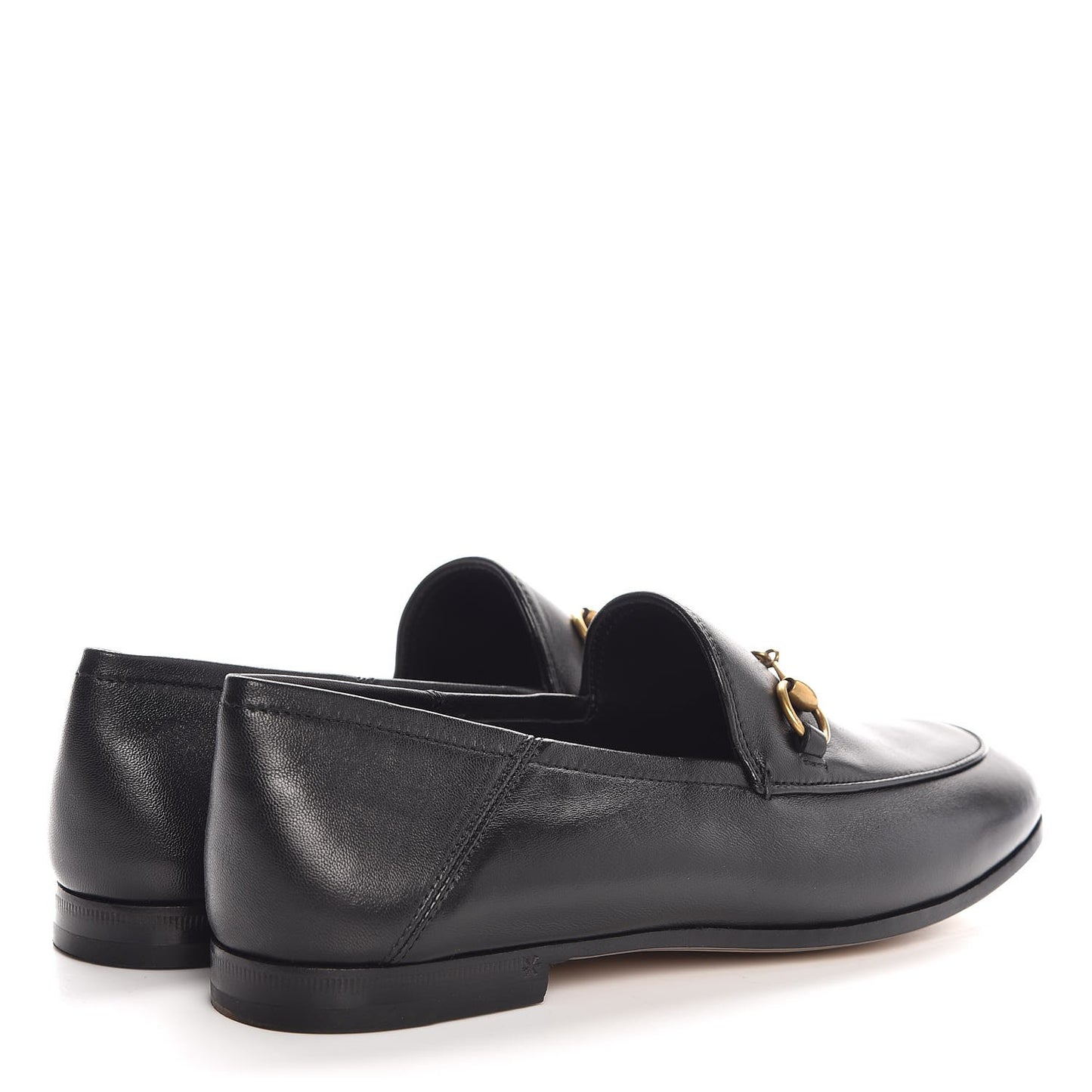 Lambskin Womens Brixton Horsebit Loafers 37 Black