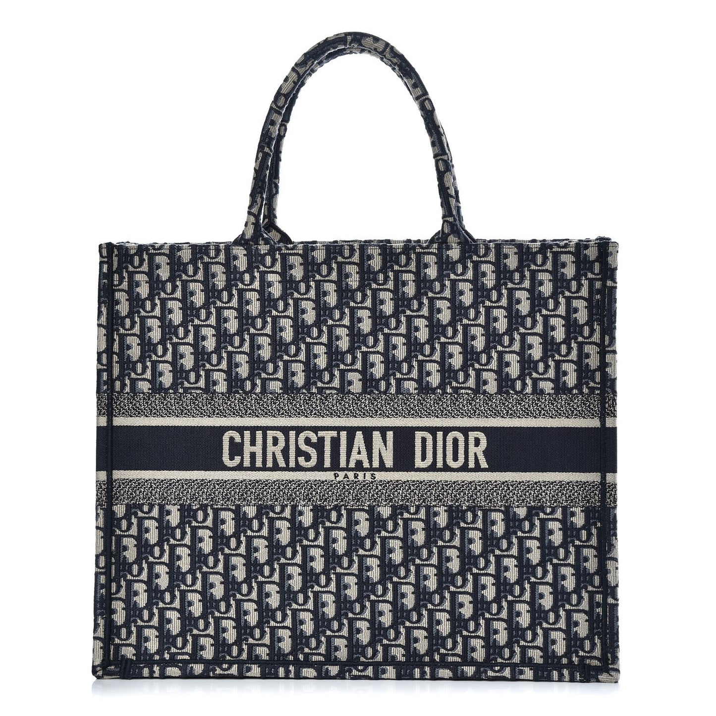 Oblique Book Tote Blue Multicolor