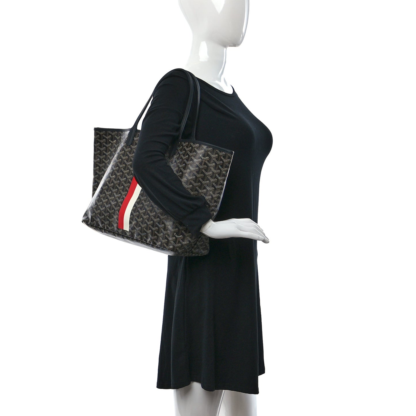 X PEANUTS Goyardine Saint Louis PM Black