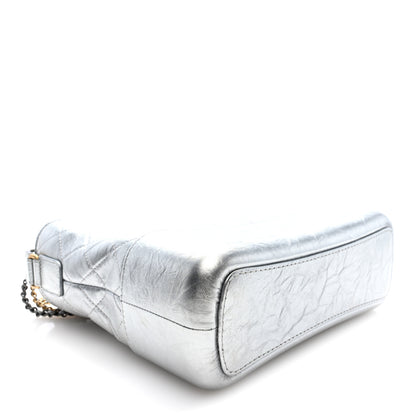 Chanel Metallic Lambskin Calfskin Quilted Medium Gabrielle Hobo Silver 4 of 10