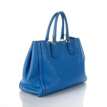 Prada Vitello Daino Tote Cobalto 3 of 10