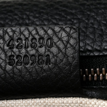 Gucci Calfskin Small GG Marmont Top Handle Bag Black 7 of 9