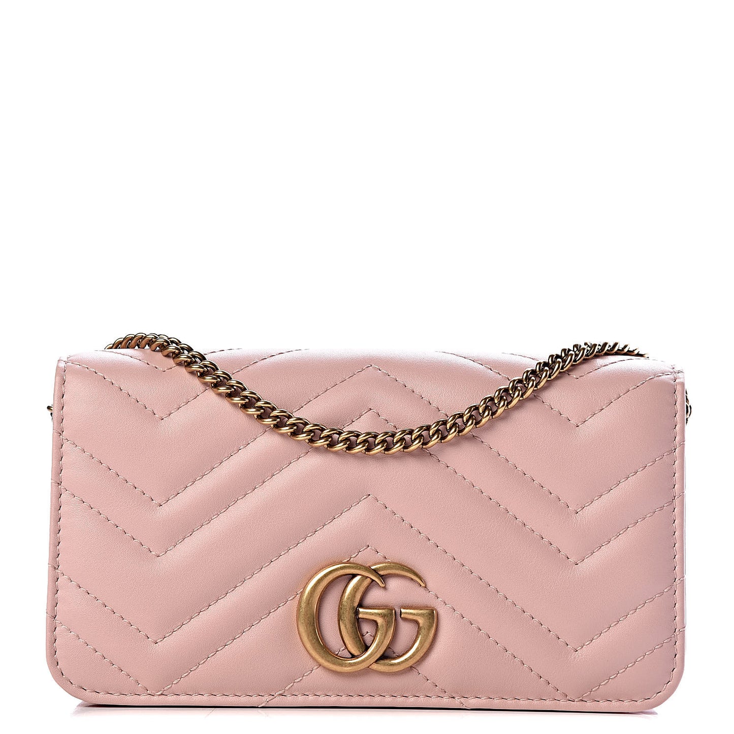 Calfskin Matelasse GG Marmont Mini Bag Perfect Pink
