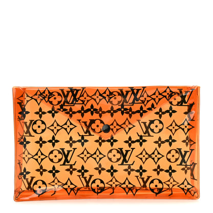 Louis Vuitton PVC Monogram Printed Envelope Pouch Orange 1 of 5