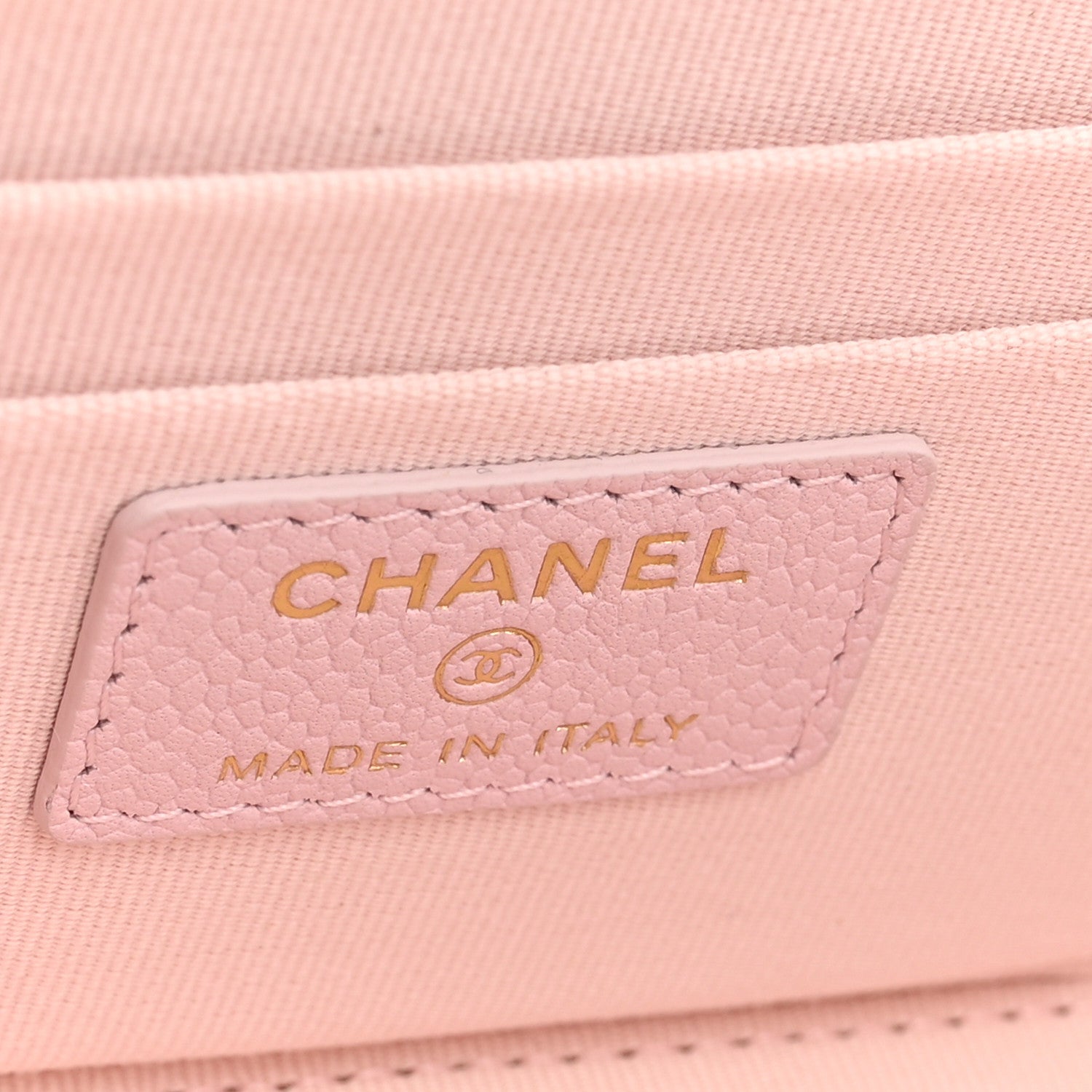 Chanel Caviar Quilted Small Tiny CC Vanity Case With Chain Light Pink 5 of 10
