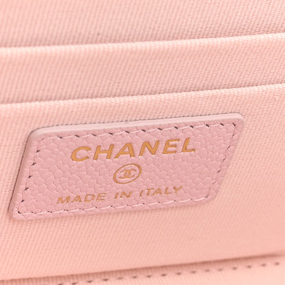 Chanel Caviar Quilted Small Tiny CC Vanity Case With Chain Light Pink 5 of 10