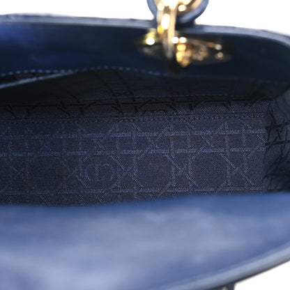 Christian Dior Lambskin Cannage Small Lucky Badges My Lady Dior Navy 5 of 10