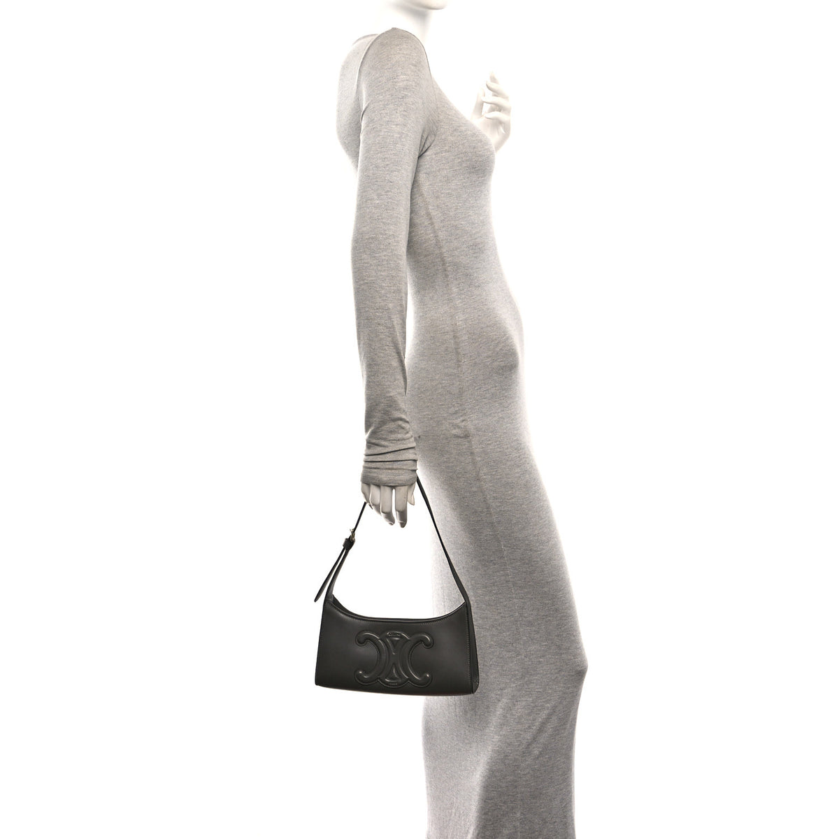 Smooth Calfskin Cuir Triomphe Shoulder Bag Dark Army