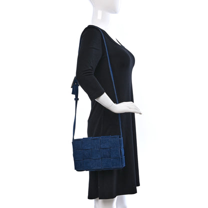 Bottega Veneta Denim Maxi Intrecciato Cassette Crossbody Bag Indigo 2 of 8