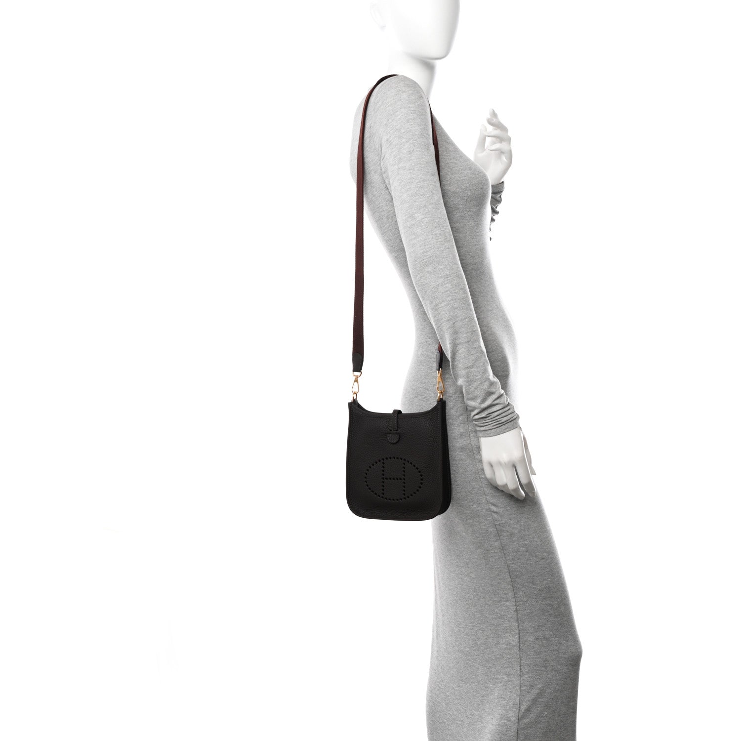 Hermes Taurillon Clemence Amazone Evelyne TPM Macassar Havane 2 of 11