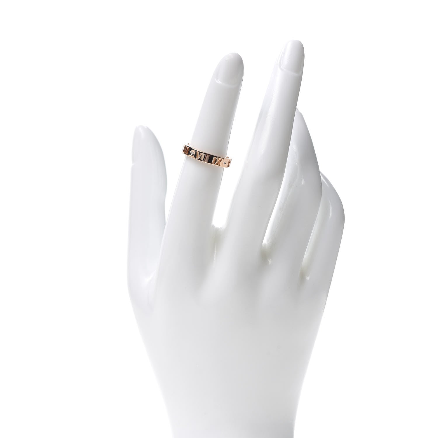 Tiffany 18K Rose Gold Diamond Atlas Pierced Ring 50 5.25 2 of 5