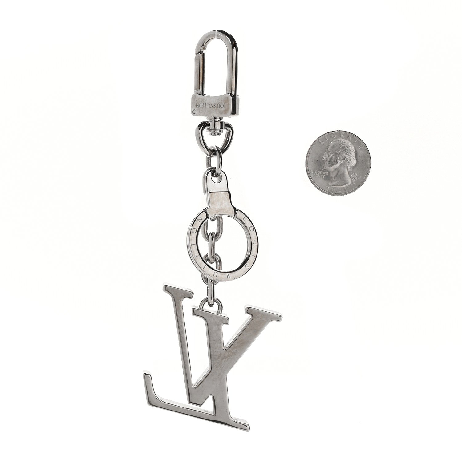 Louis Vuitton LV Facettes Bag Charm Key Holder Silver 2 of 3