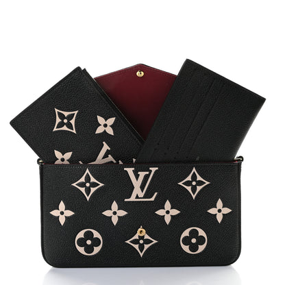 Louis Vuitton Empreinte Monogram Giant Felicie Pochette Black Beige 3 of 9
