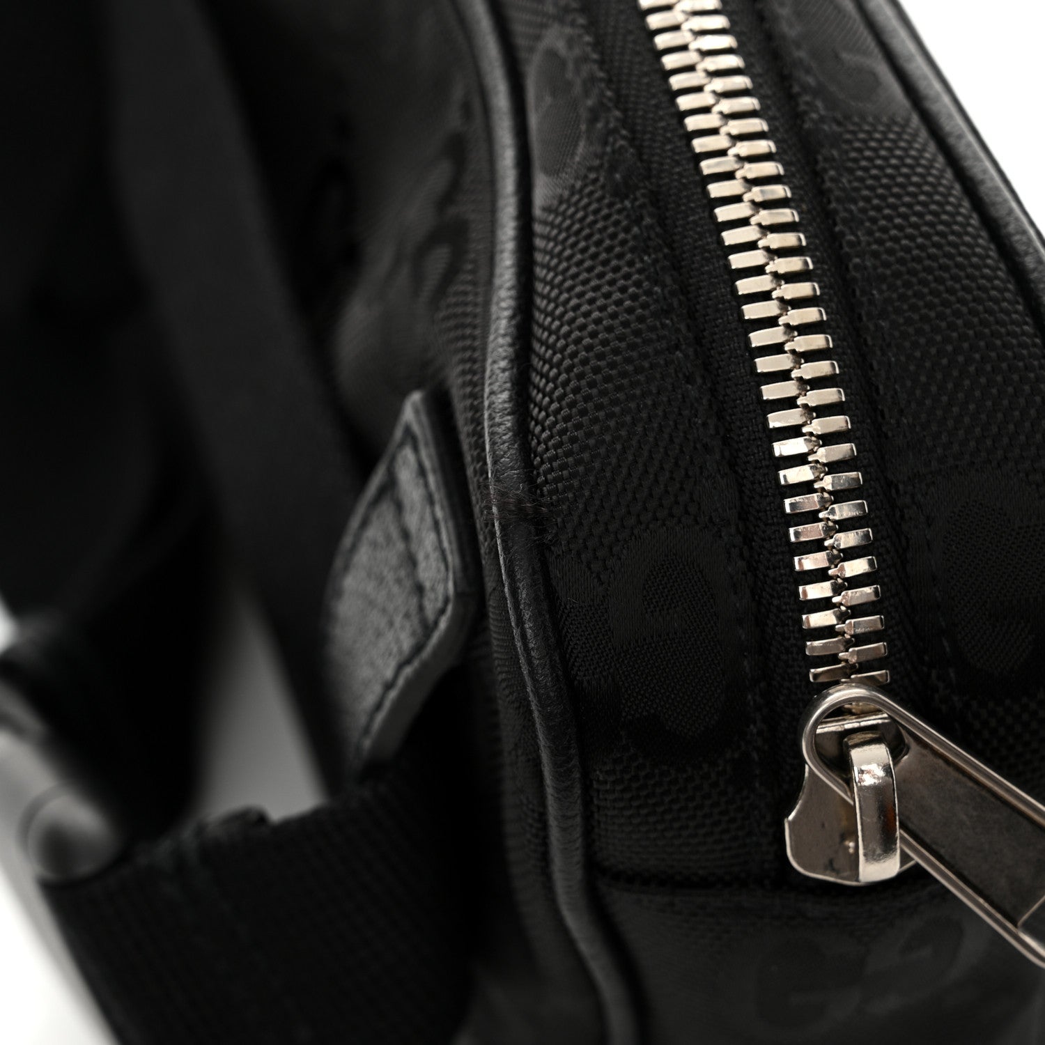 Gucci Econyl Nylon Monogram Off The Grid Belt Bag Black 11 of 13