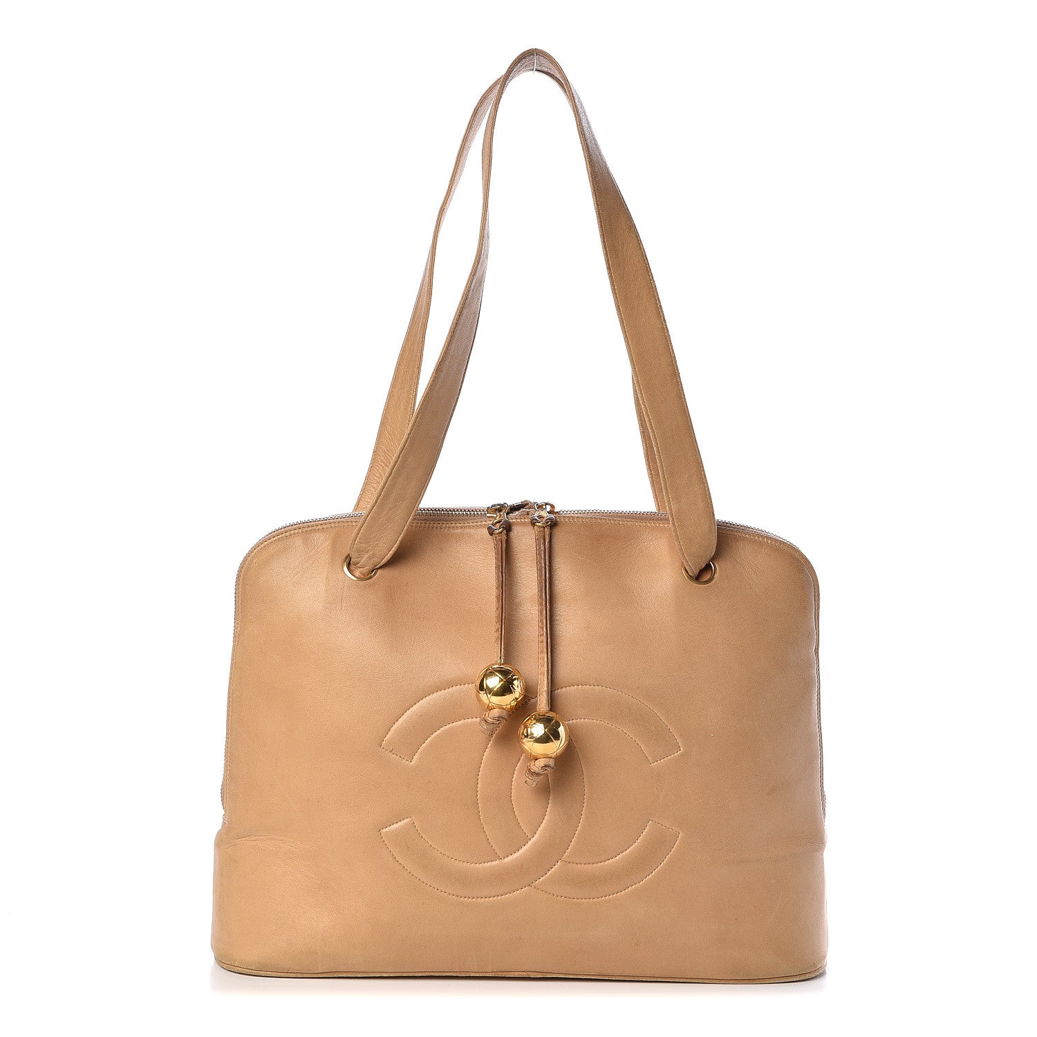 Chanel Lambskin CC Shoulder Bag Beige 1 of 12