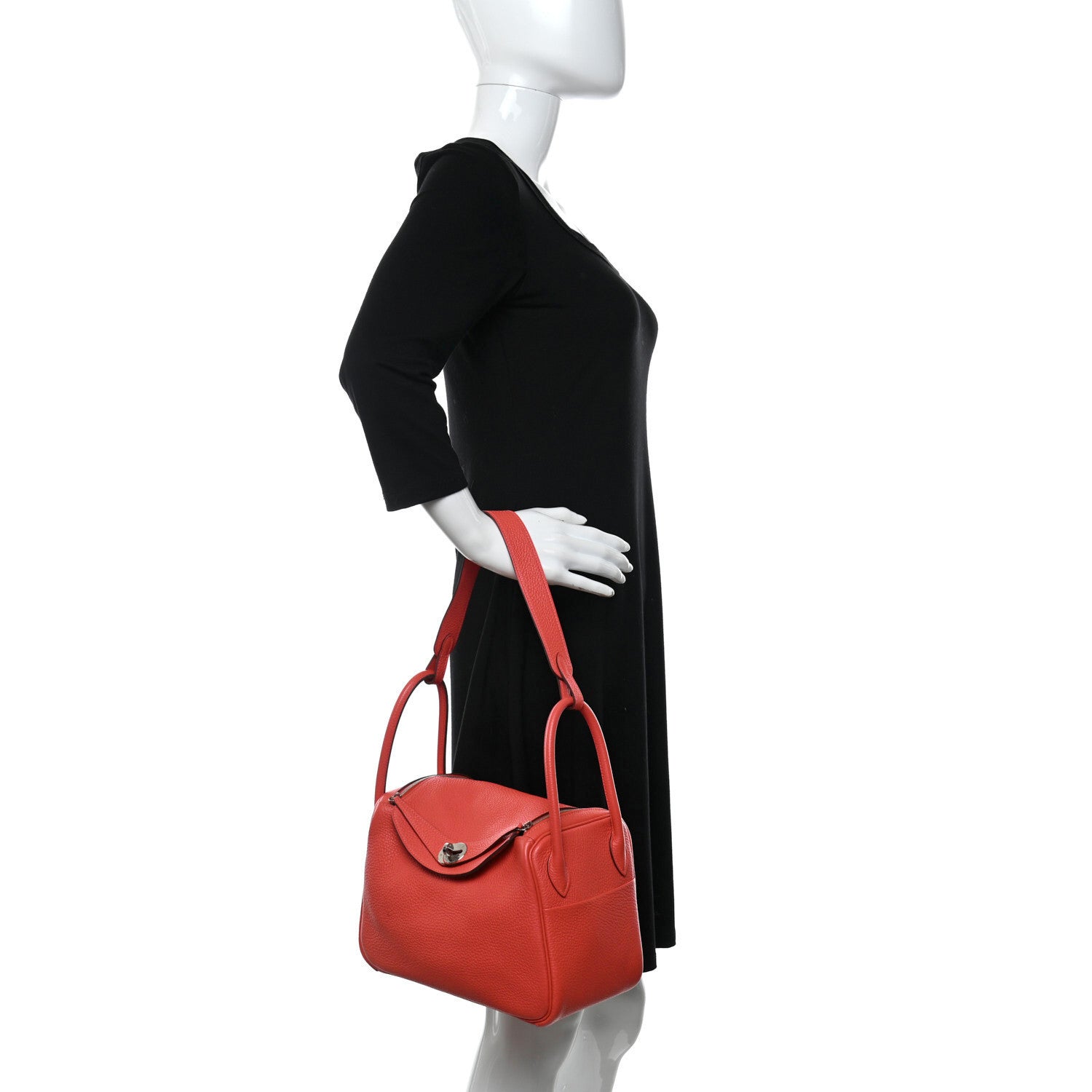 Hermes Taurillon Clemence Lindy 26 Rose Jaipur 2 of 14