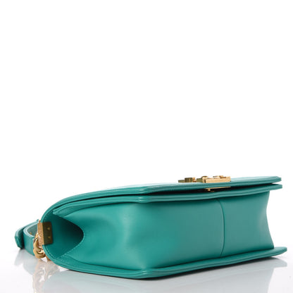 Chanel Calfskin Quilted Medium Boy Flap Turquoise 4 of 7