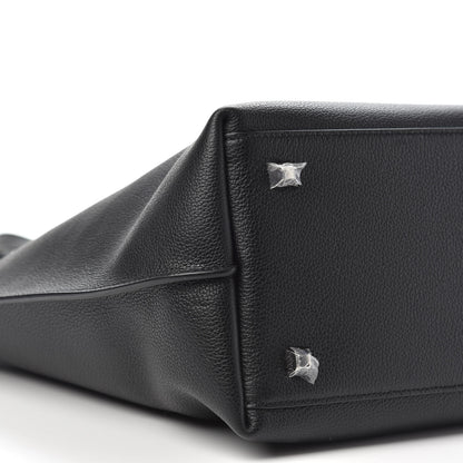 MCM Grained Calfskin Medium Yris Shopper Tote Black 6 of 7