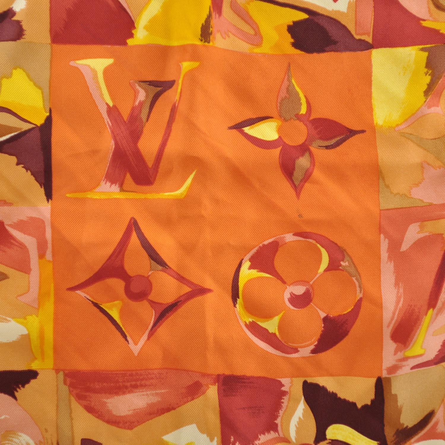 Louis Vuitton Silk Carre Au Fil De Temps Scarf Orange 4 of 9