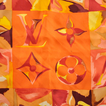 Louis Vuitton Silk Carre Au Fil De Temps Scarf Orange 4 of 9