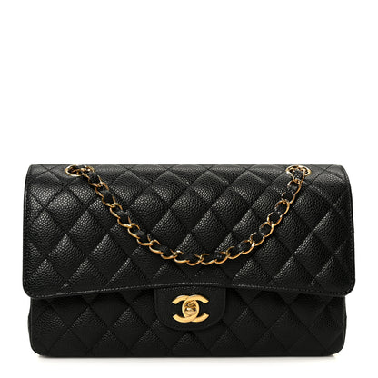 Chanel Caviar Quilted Medium Double Flap Black 1 of 12
