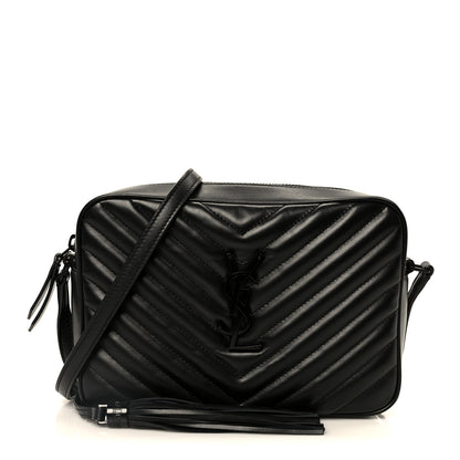 Saint Laurent Calfskin Matelasse Monogram Monochrome Lou Camera Bag Black 1 of 11