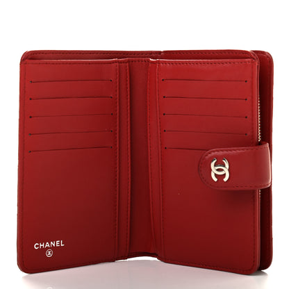Chanel Lambskin Quilted Zipped Pocket Wallet Red 5 of 16