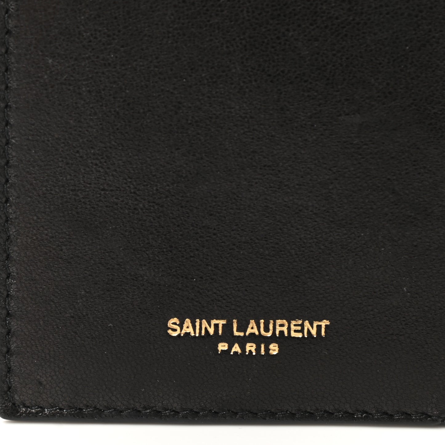 Calfskin 5 Fragments Zip Pouch Card Holder Black