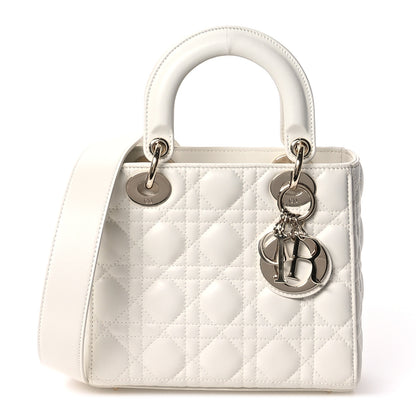 Christian Dior Lambskin Cannage Small My ABCDior Lady Dior White 1 of 11