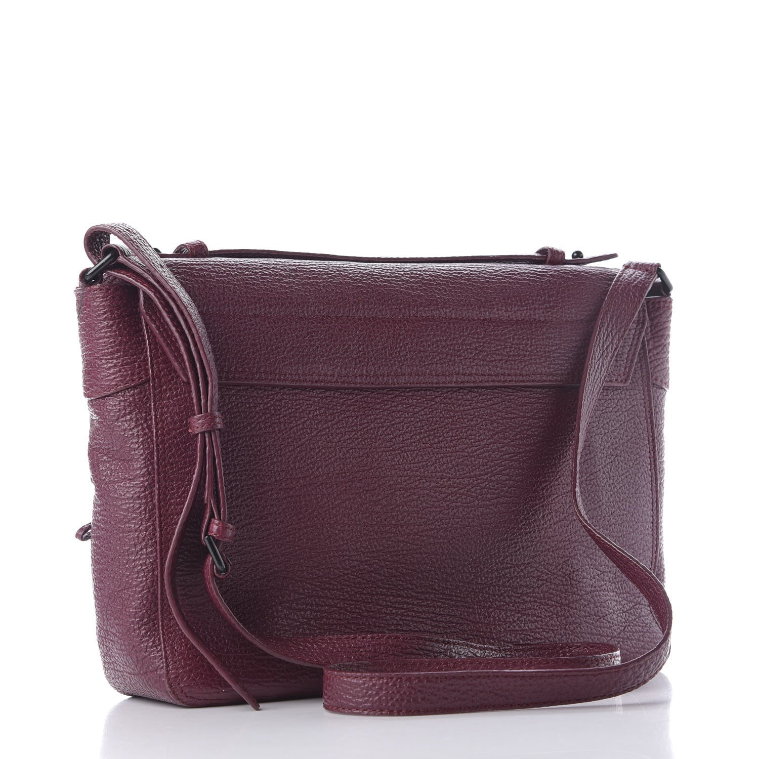 3.1 Phillip Lim 3.1 Shark Embossed Calfskin Pashli Messenger Aubergine 2 of 10
