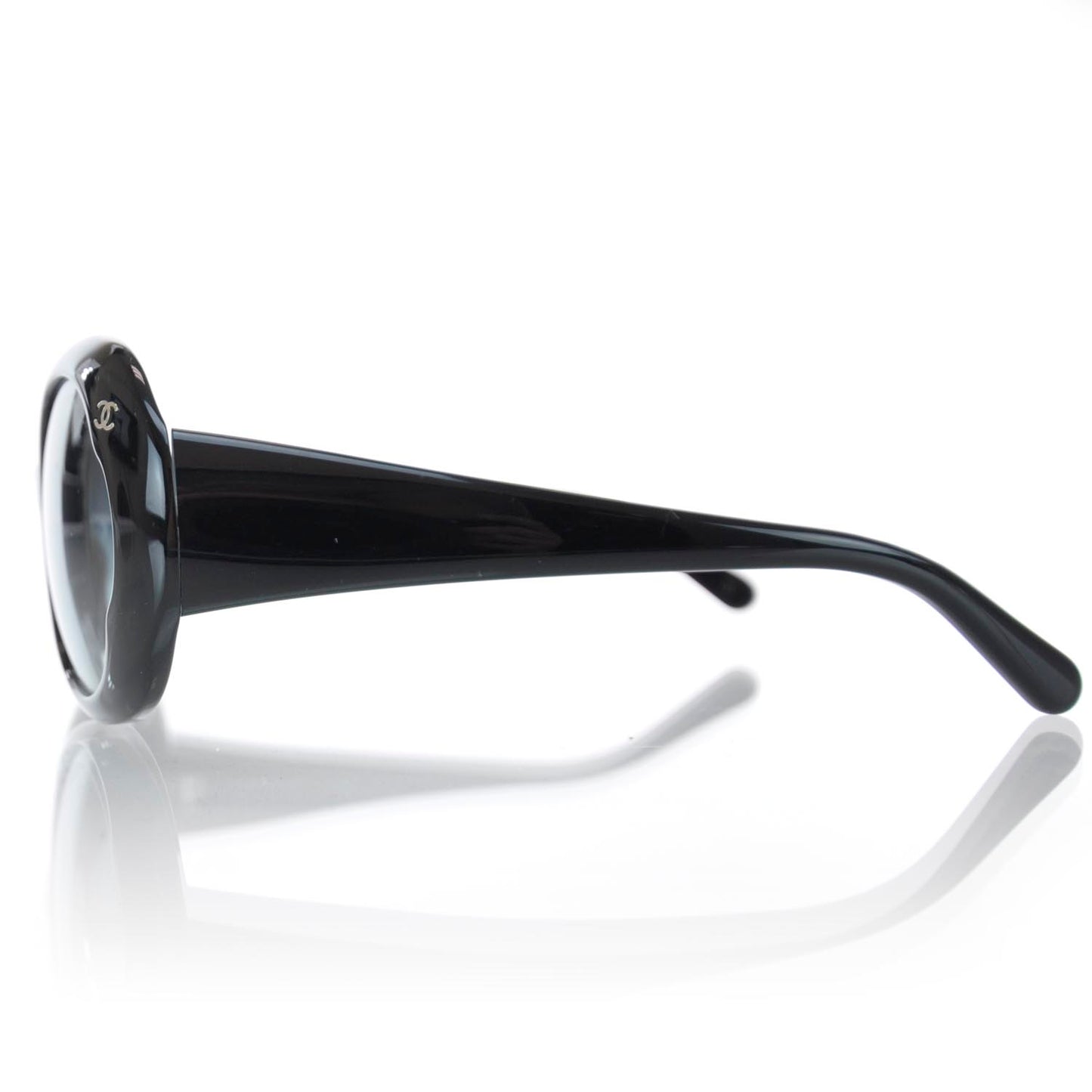 Acetate CC Logo Round Sunglasses 5154 Black