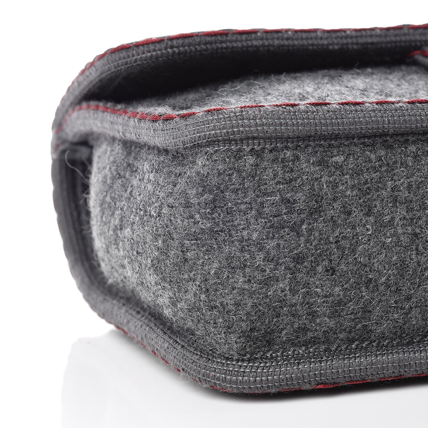 Chanel Wool Quilted Jumbo Edelweiss Single Flap Grey 8 of 9