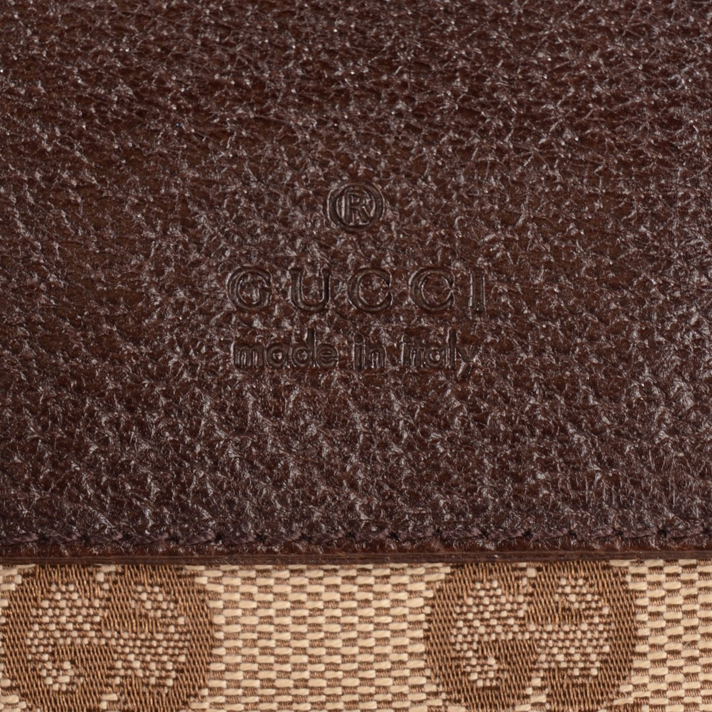 GG Monogram Double Pocket Belt Bag Dark Brown