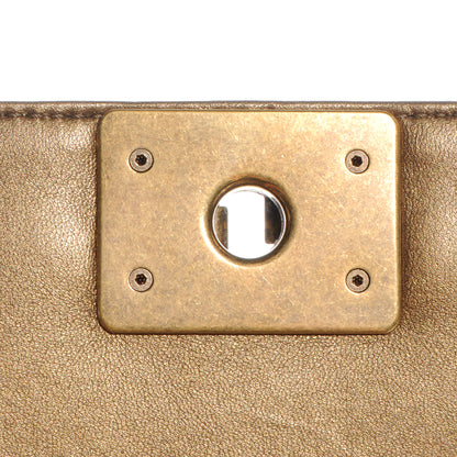 Chanel Lambskin Quilted Medium Boy Flap Dark Gold 7 of 8