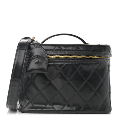 Chanel Lambskin Quilted Vanity Pouch Black 1 of 12