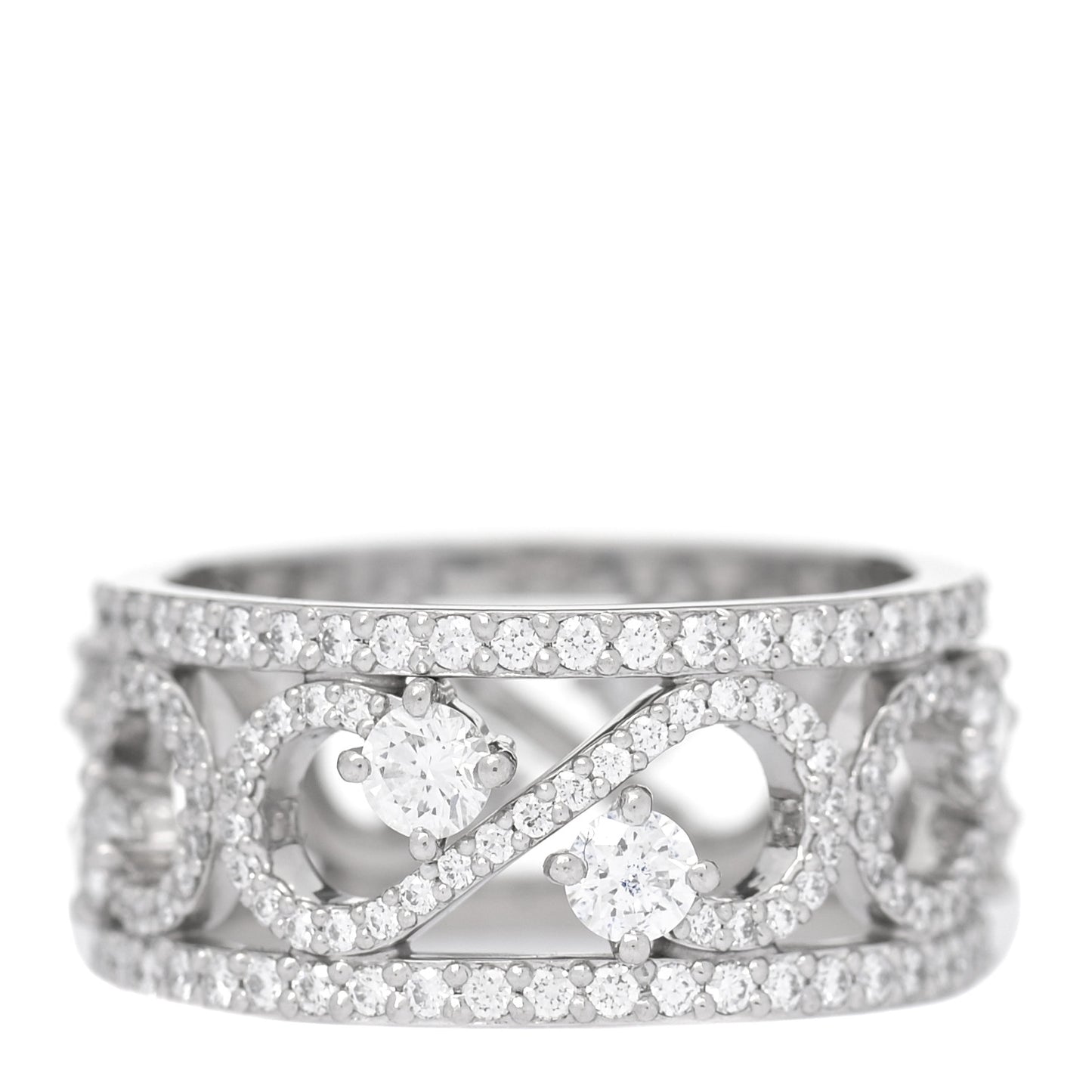 Platinum Diamond Enchant Scroll Ring 52 6
