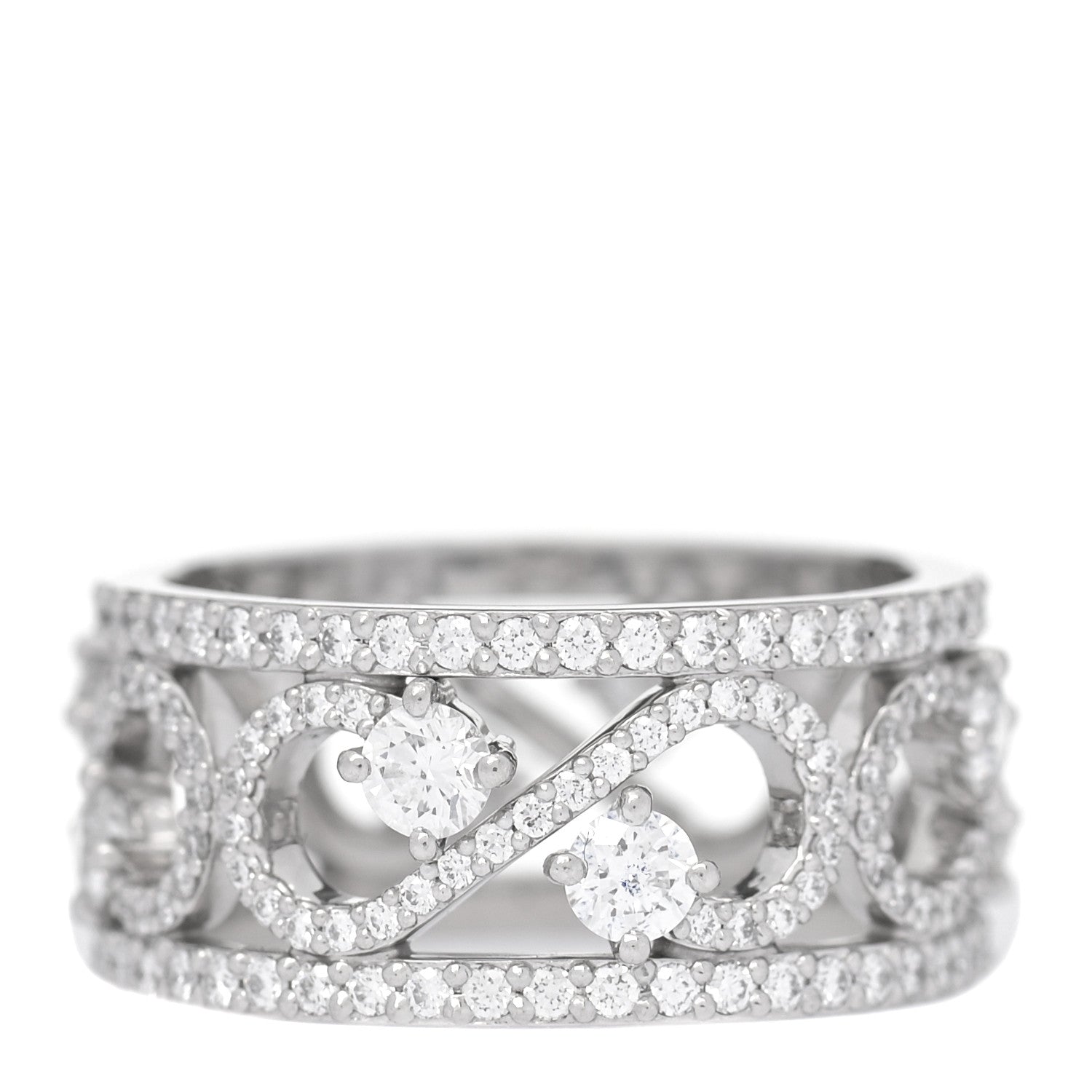 Tiffany Platinum Diamond Enchant Scroll Ring 52 6 1 of 5