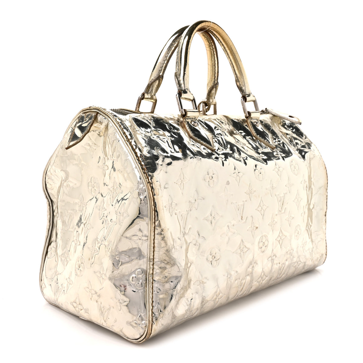 Louis Vuitton Monogram Miroir Speedy 30 Gold 3 of 19