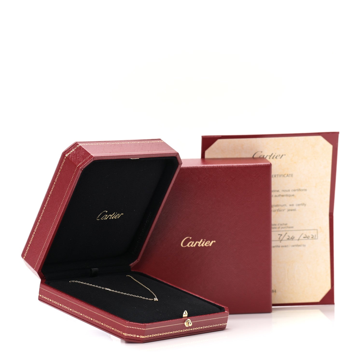 Cartier 18K Yellow Gold Diamond SM D'Amour Pendant Necklace 6 of 6