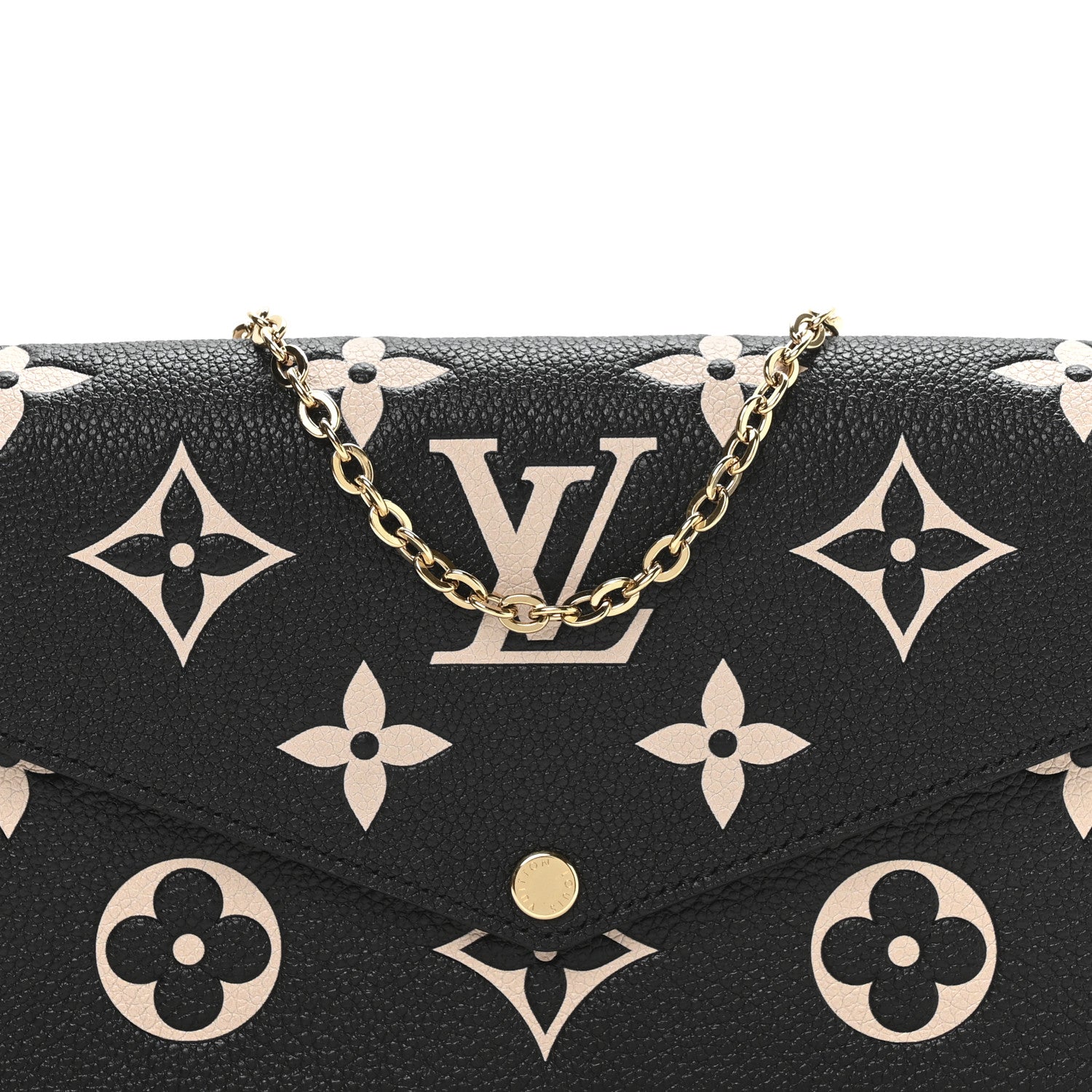 Louis Vuitton Empreinte Monogram Giant Felicie Pochette Black Beige 17 of 23