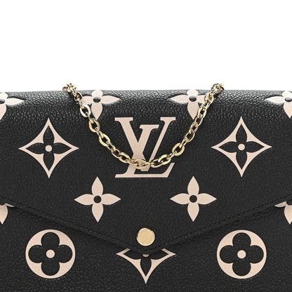 Louis Vuitton Empreinte Monogram Giant Felicie Pochette Black Beige 17 of 23