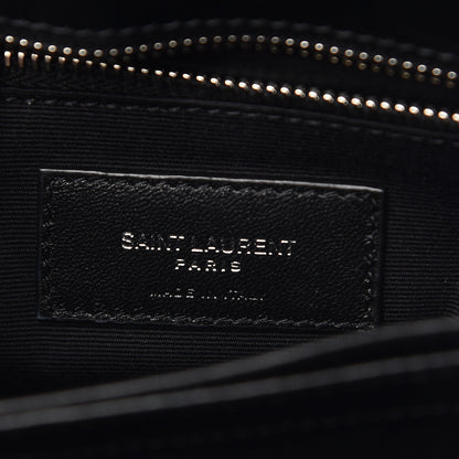 Saint Laurent Calfskin Y Quilted Monogram Toy Loulou Crossbody Bag Black 9 of 13