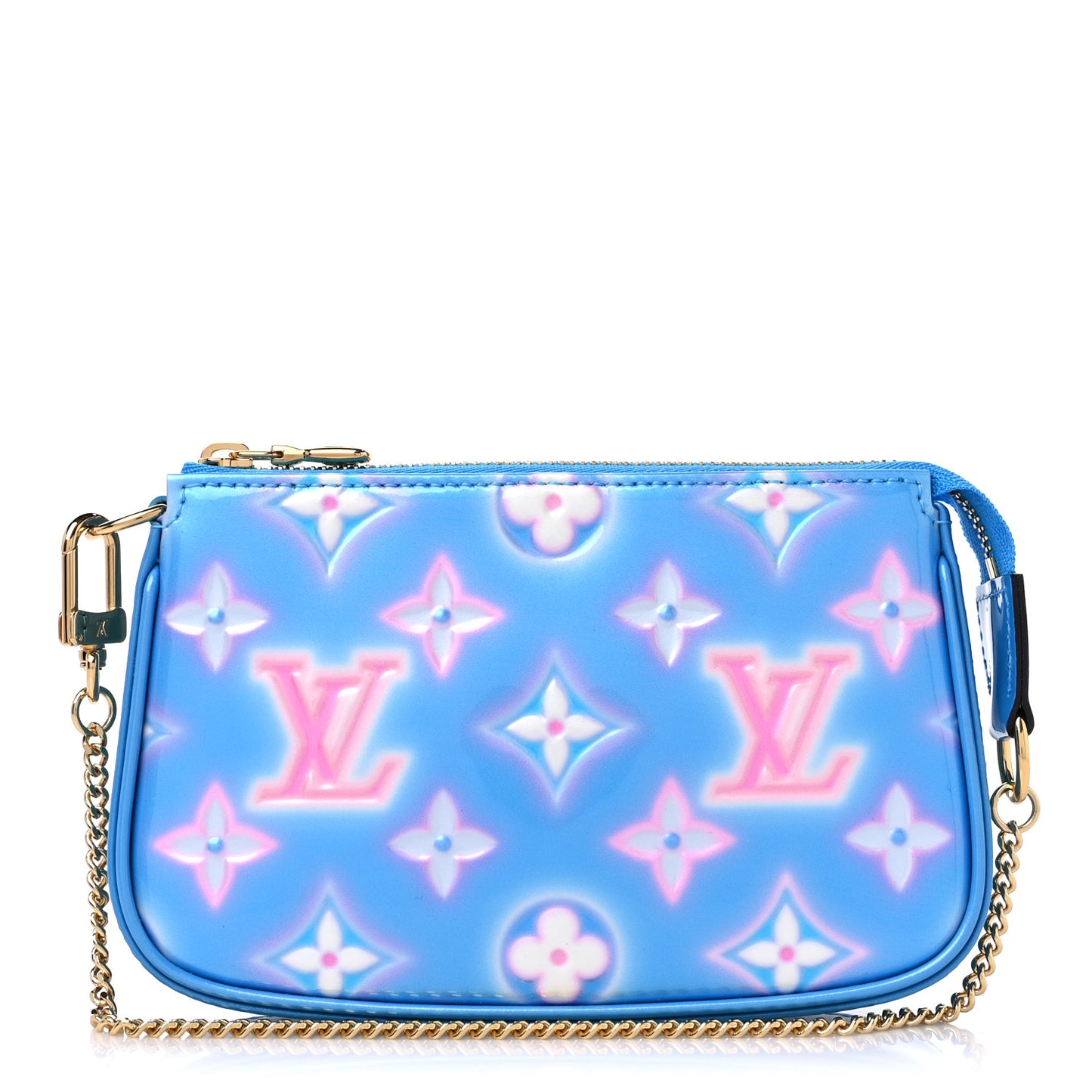 Vernis Valentine Mini Pochette Accessories Baby Blue Neon
