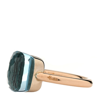 Pomellato 18K Rose Gold Blue Topaz Nudo Maxi Ring 52 6 3 of 8