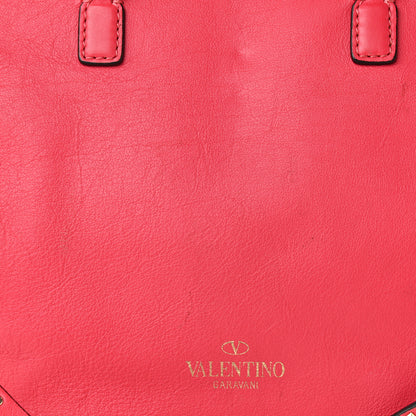 Valentino Garavani Vitello Rockstud Double Handle Tote Deep Rose 13 of 17
